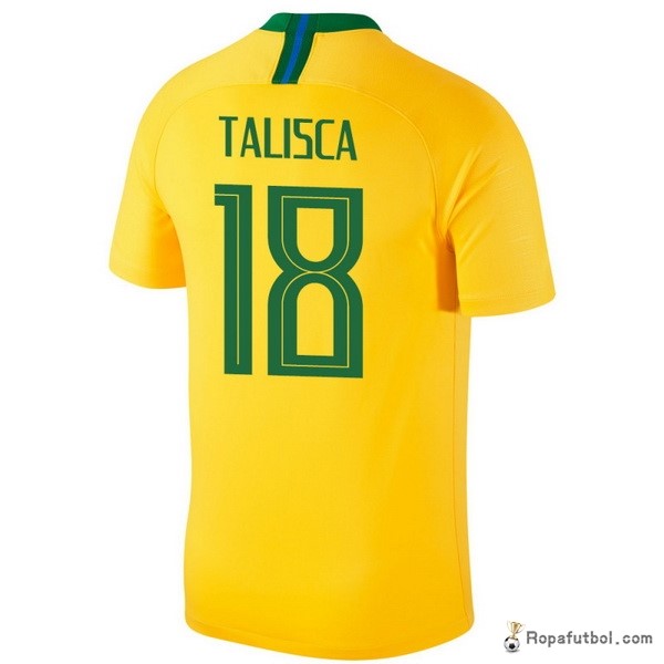 Camiseta Brasil Replica Primera Ropa Talisca 2018 Amarillo